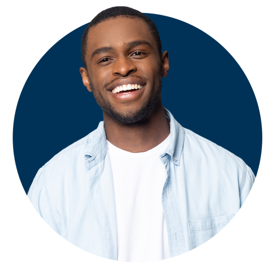 Young man smiling